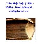 Trần Nhật Duật (1254 1330) : Danh tướng và vương tử tài hoa 