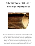 Triệu Việt Vương ( 549 – 571) Niên hiệu : Quang Phục 