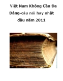 Việt Nam Không Cần Đa Đảng-câu nói hay nhất đầu năm 2011  