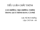 TIỂU LUẬN CHẤT THƠM CON ĐƯỜNG TẠO HƯƠNG THƠM TRONG QUÁ TRÌNH RANG CÀ PHÊ