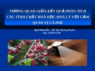 TIỂU LUẬN "TƯƠNG QUAN GIỮA KẾT QUẢ PHÂN TÍCH CÁC TÍNH CHẤT HOÁ HỌC HOÁ LÝ VỚI CẢM QUAN VỊ CÀ PHÊ"