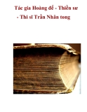 Tác gia Hoàng đế - Thiền sư - Thi sĩ Trần Nhân tong  .Kết thúc khúc ca thành