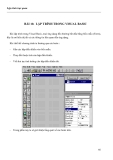 LẬP TRÌNH TRỰC QUAN - PHẦN II VISUAL BASIC - BÀI 10