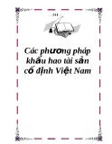 Các phương pháp khấu hao tài sản cố định Việt Nam