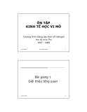 ÔN TẬP KINH TẾ HỌC VI MÔ Vũ Thành Tự Anh - Giới thiệu tổng quan