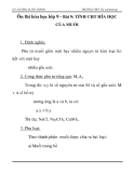 Ôn thi hóa học lớp 9 - Bài 9: TÍNH CHT HĨA HỌC CỦA MUỐI