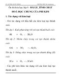 Ôn thi hóa học lớp 9 - BÀI 25_TÍNH CHẤT HOÁ HỌC CHUNG CỦA PHI KIM