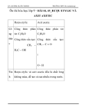  Ôn thi hóa học lớp 9 - BÀI 44, 45_RƯỢU ETYLIC VÀ AXIT AXETIC