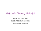 Nhập môn Chương trình dịch - Bài 6