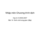 Nhập môn Chương trình dịch - Bài 14