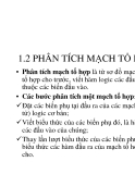 Mạch logic tổ hợp - Phần 2