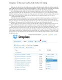  đĩa trực tuyến 2GB nhiều tính năng Dropbox