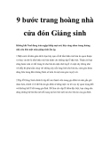 9 bước trang hoàng nhà cửa đón  