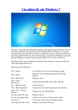 Các phím tắt của Windows 7  Window