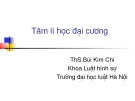  Tâm lý học đại cương - Bài 1