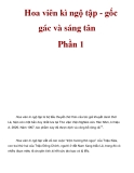 Hoa viên kì ngộ tập - gốc gác và sáng tân Phần 1