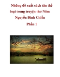 Những đề xuất cách tân thể loại trong truyện thơ Nôm Nguyễn Đình Chiểu Phần 1