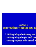 Chương 5: Môi trường thương mại quốc tế
