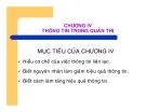 Bài giảng Nguyên lý Quản trị học - Chương 4 Thông tin trong quản trị