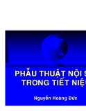 PHẪU THUẬT NỘI SOI TRONG TIẾT NIỆU