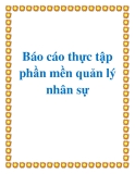 Báo cáo thực tập phần mền quản lý nhân sự