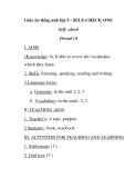 Giáo án tiếng anh lớp 5 - SELF-CHECK ONE Period 14 