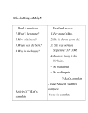 Giáo án tiếng anh lớp 5 -  - Read 4 questions 