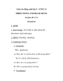 Giáo án tiếng anh lớp 5 - UNIT 12 DIRECTIONS AND ROAD SIGNS Section B (1-3) Period 61