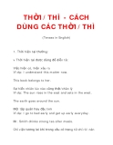 THỜI/THÌ - CÁCH DÙNG CÁC THỜI/THÌ (Tenses in English)  