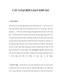 CÁC LOẠI RỐI LOẠN KHÍ SẮC 