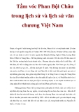 Tài liệu tham khảo: Tầm vóc Phan Bội Châu trong lịch sử và lịch sử văn chương Việt Nam 