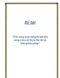 Đề tài “Tiềm năng hoạt động du lịch bền vững ở khu đô thị cổ Hội An và những biện pháp”