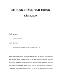 SỬ DỤNG KHÁNG SINH TRONG SẢN KHOA 