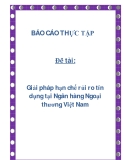 Đề tài: Giải pháp hạn chế rủi ro tín dụng tại Ngân hàng Ngoại thương Việt Nam