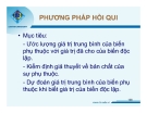 PHƯƠNG PHÁP HỒI QUI