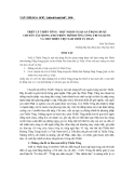 Báo cáo nghiên cứu khoa học: "TRIẾT LÝ THIỀN TÔNG - MỘT NỘI DUNG QUAN TRỌNG ĐƯỢC CHUYỂN TẢI TRONG THƠ THIỀN THỜI ĐƯỜNG TỐNG TRUNG QUỐC VÀ THƠ THIỀN VIỆT NAM THỜI LÝ TRẦN"