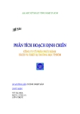 ĐỀ TÀI: PHÂN TÍCH HOẠCH ĐỊNH CHIẾN LƯỢC CÔNG TY PHÁT HÀNH SÁCH VÀ THIẾT BỊ TRƯỜNG HỌC TPHCM