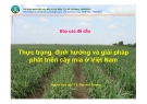 Thực trạng, định hướng và giải pháp phát triển cây mía ở Việt Nam