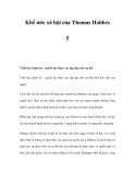 Khế ước xã hội của Thomas Hobbes 5 