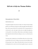 Khế ước xã hội của Thomas Hobbes 2 