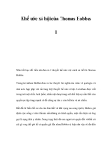 Khế ước xã hội của Thomas Hobbes 1 