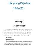 Bài giảng Điện học (Phần 27) 