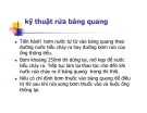 Bài giảng THÔNG TiỂU DẪN LƯU NƯỚC TiỂU RỬA BÀNG QUANG part 10