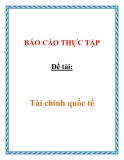 Đề tài: tài chính quốc tế