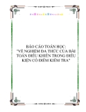 BÁO CÁO TOÁN HỌC: "VỀ NGHIỆM ĐA THỨC CỦA BÀI TOÁN ĐIỀU KHIỂN TRONG ĐIỀU KIỆN CÓ ĐIỂM KIỂM TRA"