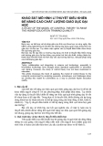 Báo cáo nghiên cứu khoa học: "  KHẢO SÁT MÔ HÌNH LÍ THUYẾT ĐIỀU KHIỂN ĐỂ NÂNG CAO CHẤT LƯỢNG GIÁO DỤC ĐẠI HỌC"