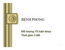 Bài giảng bệnh phong part 1