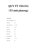 QUY TỲ THANG (Tế sinh phương) 