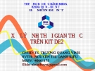 Đề tài: Xử lý ảnh thời gian thực trên KIT DE2