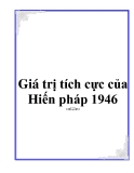 Giá trị tích cực của Hiến pháp 1946